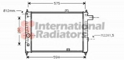 VAN WEZEL 37002055 -  Радиатор, охлаждение двигателя